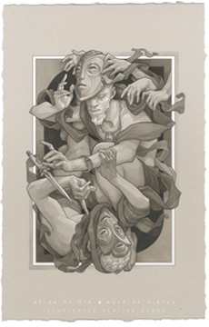 Reign of Sin Illustrated Playing Card art by Wylie Beckert