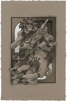 Reign of Sin Illustrated Playing Card art by Wylie Beckert